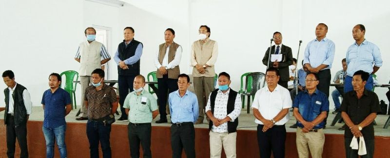 The executive members of Nagaland Zeliang People Organization (NZPO). The two groups of Zeliang People Organizations have merged into a single organization under the banner of NZPO.